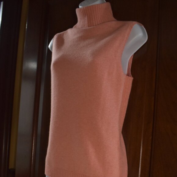 Ann Taylor LOFT High Neck Sleeveless Turtle Neck Wool Blend Sweater Size Large - Picture 5 of 12